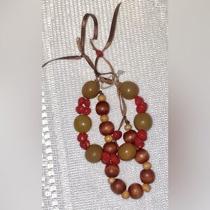Boho style 2 bracelets. Wooden beads